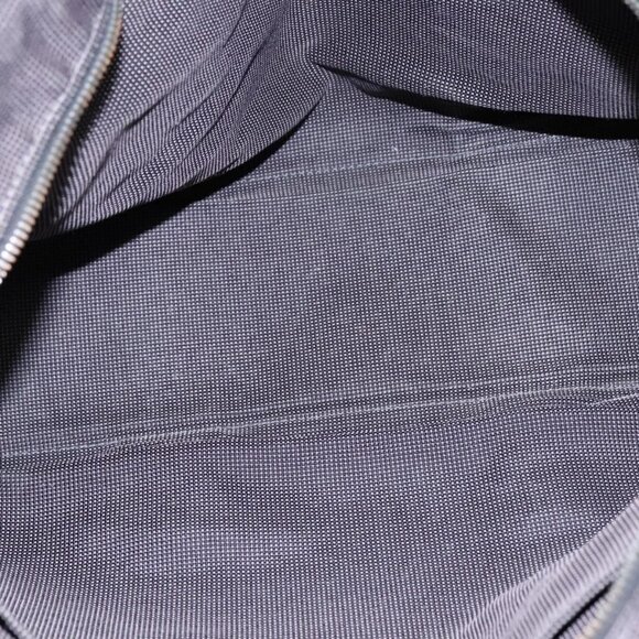 HERMES Her Line MM Hand Bag Nylon Gray Silver Auth - Picture 11 of 15